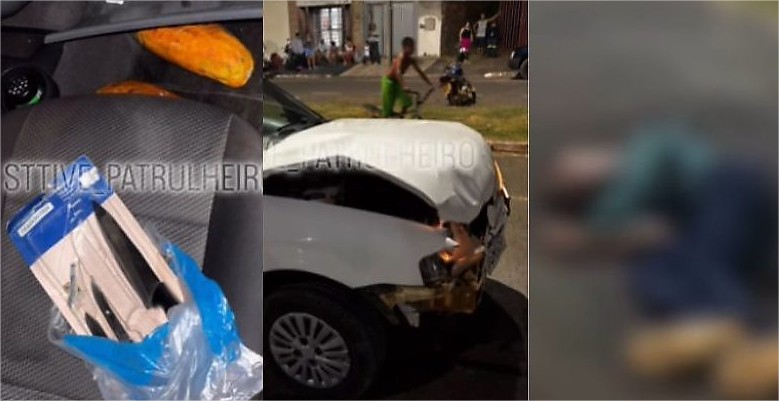 Homem atropela jovem, bate contra Voyage e se mata na sequência