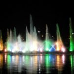 Show de imagens da fonte luminosa