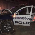 Suspeitos caem com carro no Rio Cuiabá e viatura bate durante perseguição