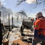 Incêndio destrói oficina, queima 13 carros e se espalha por mais de mil hectares de plantação