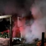 Incêndio atinge estação de tratamento de água e esgoto e criança fica ferida