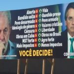 Outdoor associa esquerda a aborto, criminalidade e censura em cidade de MT