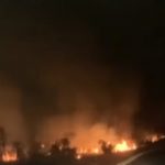 Incêndio de grandes proporções atinge Estrada do Manso