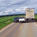 Câmera flagra S10 escapando de batida frontal com Hillux, em MT; veja vídeo