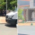 Caminhão-baú carregado com carne tomba próximo ao Beco do Candeeiro