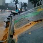 Vídeo mostra infiltração em estrutura de viaduto na Avenida do CPA