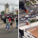 Entregadores queimam pneus e fecham avenida em protesto por morte de motoboy