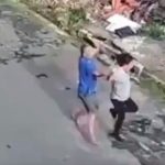 Homem morre baleado enquanto esfaqueava ex-companheira; vídeo