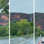 Chuvas formam cachoeiras nos paredões de Chapada; veja vídeo