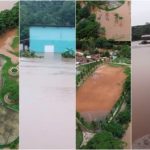 Rios transbordam, invadem casas e obra de R$ 6 milhões em MT; veja vídeo