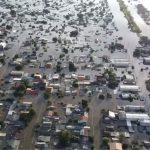 Impressionante! Imagens aéreas mostram cidade do RS embaixo d’água após chuvas; veja vídeo