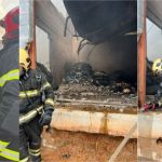 Incêndio destrói empresa de logística na região do Coxipó