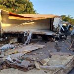 Acidente feio entre três carretas deixa um motorista morto e outros dois feridos em MT; fotos