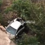 Motorista em Corolla perde controle e cai de ponte em Cuiabá; vídeo