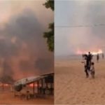 Incêndio de grandes proporções em Terra Indígena em MT cerca casas e causa pânico; veja vídeo