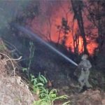 Morro da Luz volta a pegar fogo, mas bombeiros apagam as chamas; vídeo
