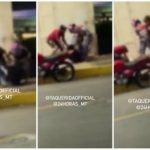 Vídeo flagra pancadaria entre mulheres na calçada de shopping em Cuiabá