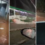 Temporal transforma ruas e avenidas de Cuiabá em rios; veja vídeos