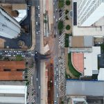 Obras do BRT seguem em andamento e trânsito em cruzamento na Avenida do CPA será liberado