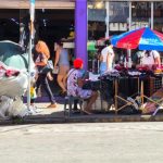 Haitianas ocupam calçadas e resistem à saída do centro de Cuiabá