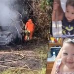 Bebês morrem após carro sair da pista e pegar fogo; adultos sobreviveram