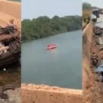 Caminhão cai no Rio Teles Pires no trecho da MT-140 e vítima escapa ilesa