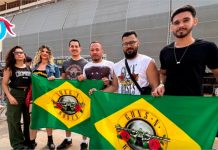 Fãs de diversas partes do Brasil chegam para show do Guns na Arena; veja