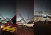Veja como ficou arquibancada que caiu durante treino da stock car no autódromo de Cuiabá; vídeo