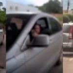 Mulher usa carro para destruir loja e casa da mãe do ex-companheiro