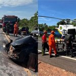Grave acidente deixa 4 adultos e um bebê feridos na Guia