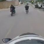 Vídeo mostra perseguição policial contra suspeito dando ‘grau’ de moto que termina em prisão em MT