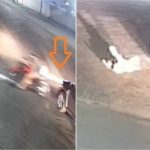 Moto invade preferencial, acerta carro e criança vai parar no hospital