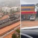 Temporal provoca acidente, alagamentos e lama em vias de Cuiabá; vídeo