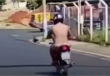 Vídeo mostra amante nu escapando de marido após flagrante de traição