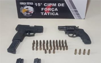 Armado e ameaçando família, homem é preso com pistola e revólver em Várzea Grande