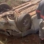 Vídeo mostra carro em zigue-zague antes de capotamento que matou motorista em MT