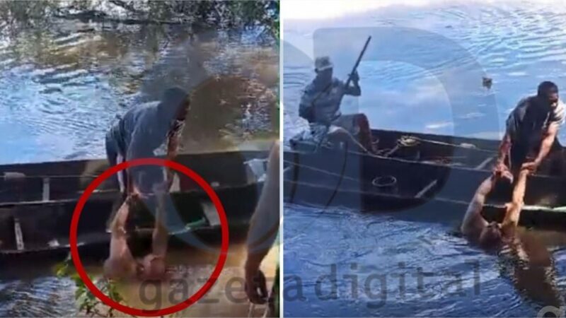 Veja vídeo: Banhista se afoga no Rio Cuiabá e é salvo por funcionários de peixaria