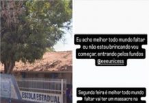 Suposta ‘aluna do CV’ ameaça massacre em escola militar de MT