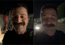 Vídeo: Em tentativa de roubo, bandido fica preso em grade e polícia ajuda a tirá-lo