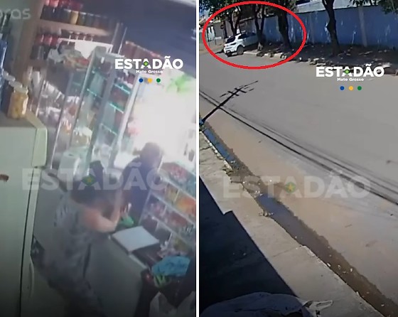 Vídeo: Dono de lanchonete reage a assalto, troca tiros e tenta atropelar suspeito em VG