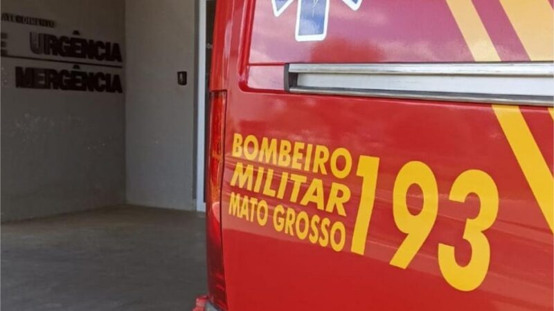 Bombeiros socorrem mulher após engasgo em residência em Poconé