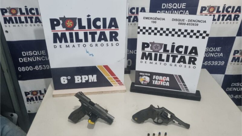 Dupla atira contra moradores, cai de moto durante fuga e acaba presa em Cáceres