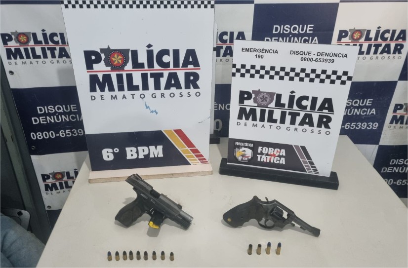 Dupla atira contra moradores, cai de moto durante fuga e acaba presa em Cáceres