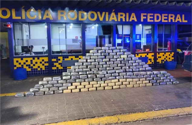 Motorista é preso após cão farejador localizar meia tonelada de ‘skunk’ em fundo falso de caminhão em MT