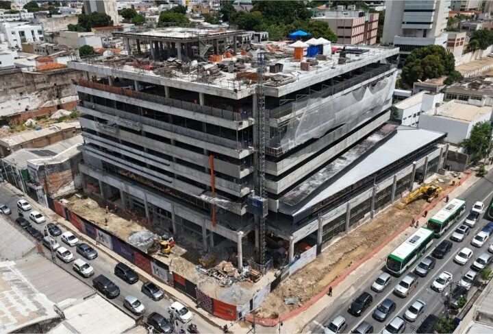 Em construção, Mercado Municipal terá rooftop, 100 lojas e vista 360° em Cuiabá; veja obra