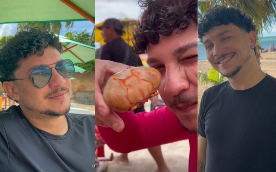Turista de VG nunca havia comido caranguejo e morreu ainda na praia após experimentar; família pede ajuda para trazer o corpo