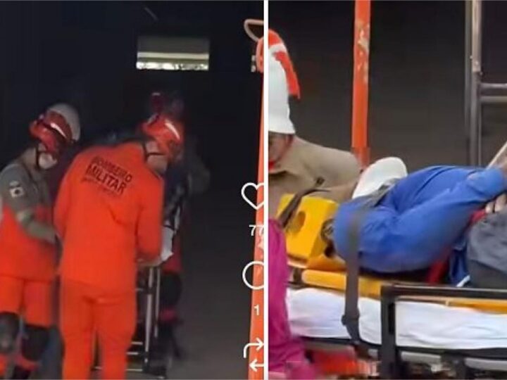 Trabalhador de 63 anos fica ferido após guincho despencar em obra em MT