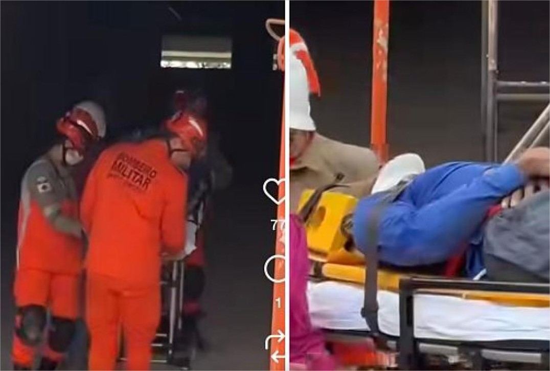Trabalhador de 63 anos fica ferido após guincho despencar em obra em MT