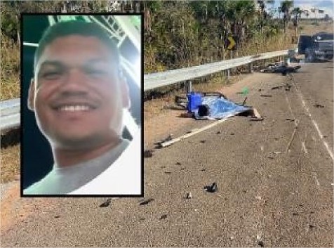 Batida entre motocicleta e Amarok deixa um morto e outro ferido em MT