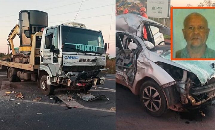 Motorista e dois jovens morrem em colisão com caminhão na Estrada da Guia; veja vídeo